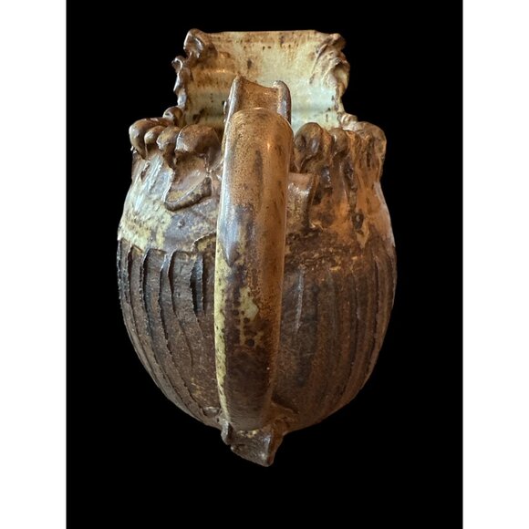 Handcrafted Ceramic Pitcher Textured Design & Rustic Finish One of a kind - Picture 8 of 12